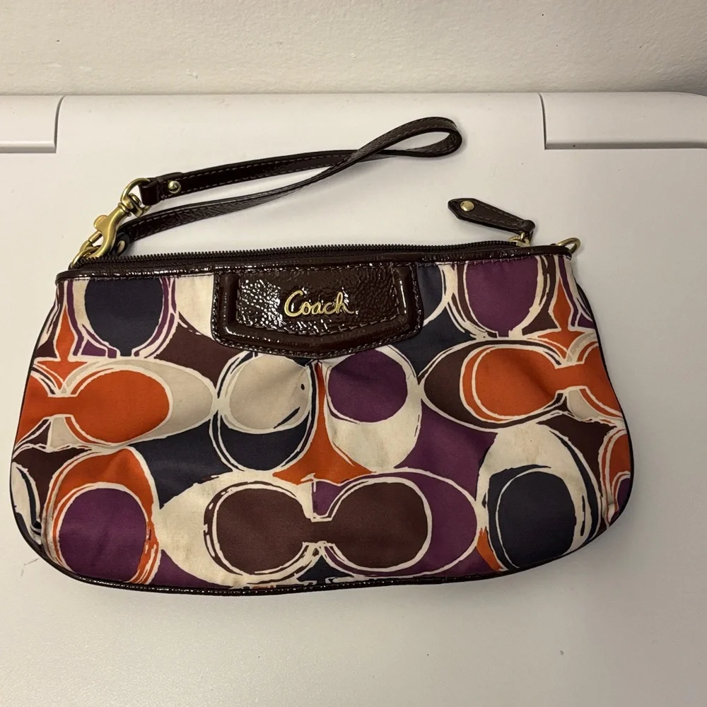 Coach Colorful Patterned Wristlet - Picture 6 of 7